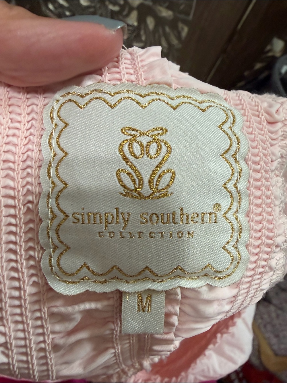 Simply Southern Pink Ruffled Tiered Summer Dress - Picture 4 of 4